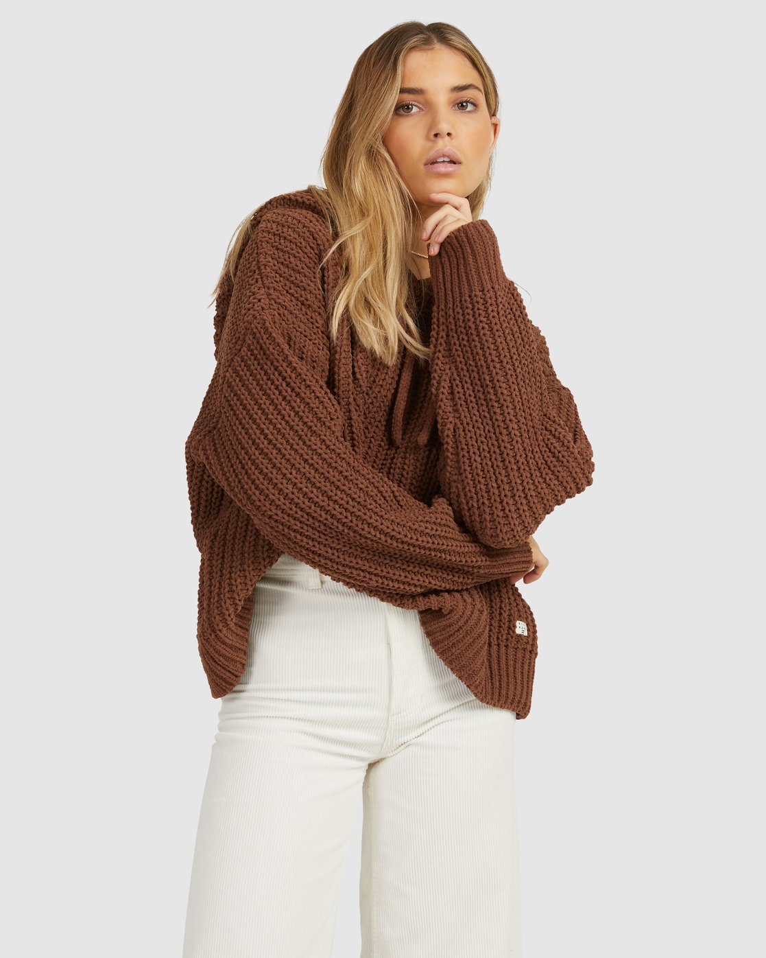 Billabong Nelly Hooded Sweater CHOCOLATE