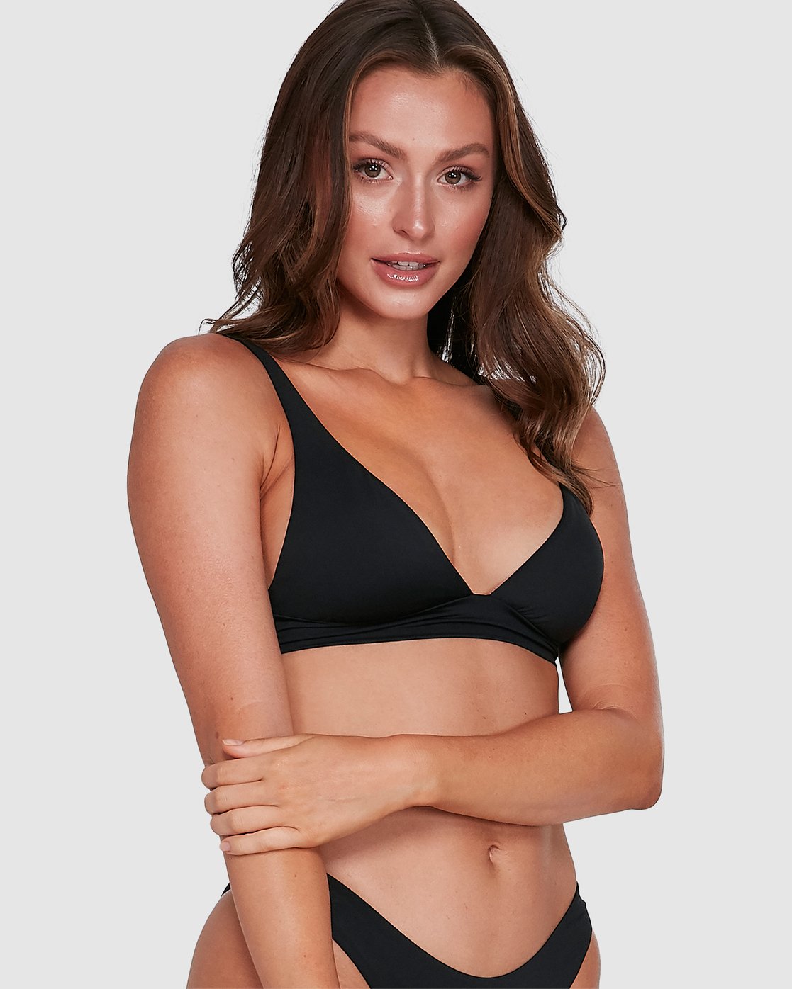 Billabong Sol Searcher Elongated Tri Bikini Top Black