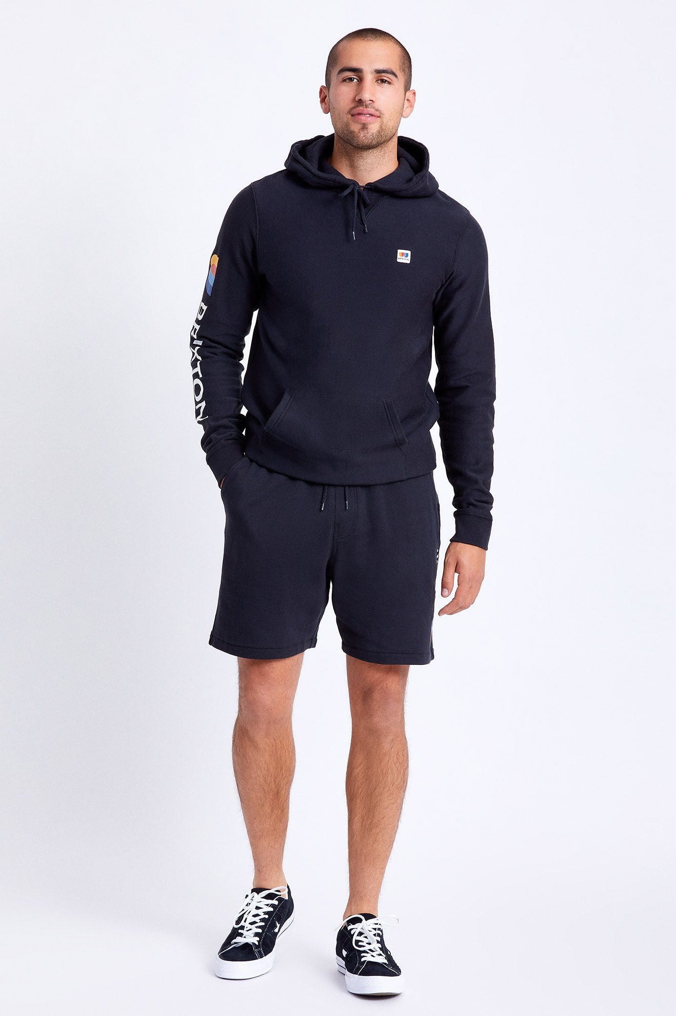 Brixton Stem Fleece Crossover Short Black