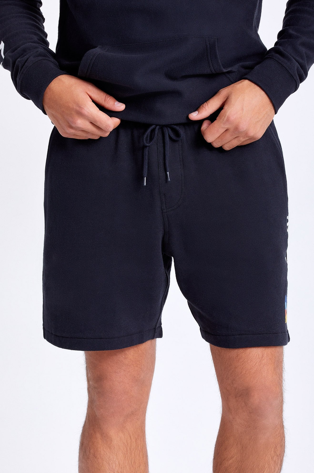 Brixton Stem Fleece Crossover Short Black