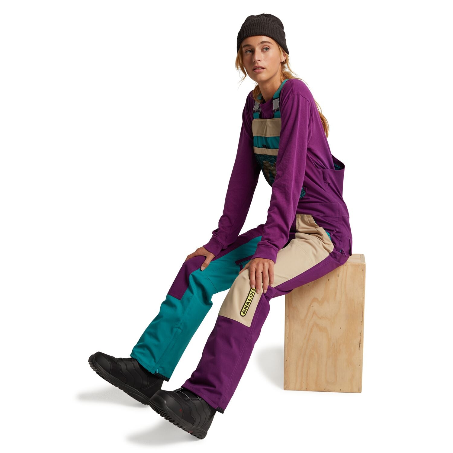 Burton Analog Ice Out Bib Snowboard Pant 2020 Safari / Green-Blue Slate / Charisma