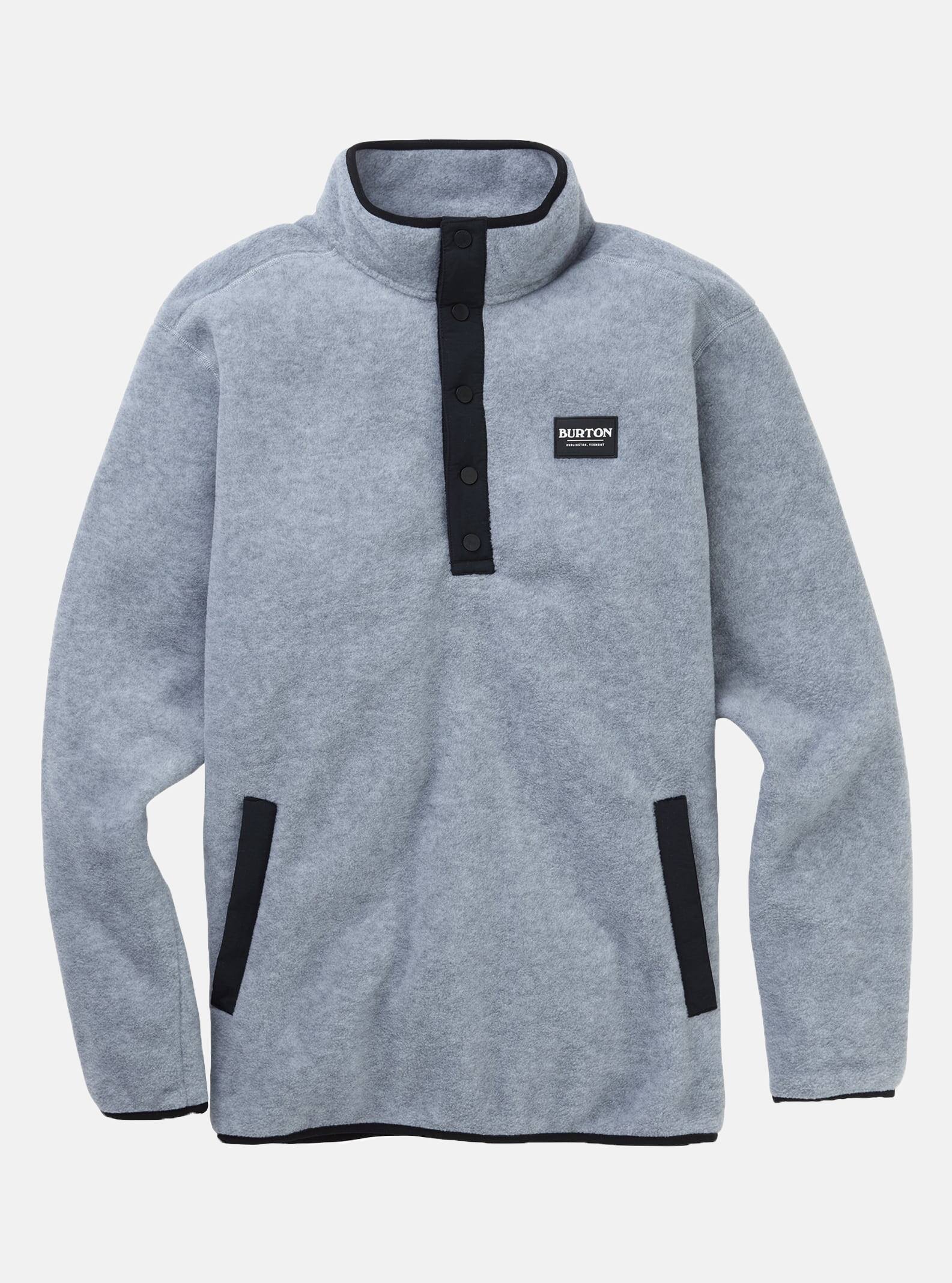 Burton Men's Burton Hearth Fleece Pullover Gray Heather