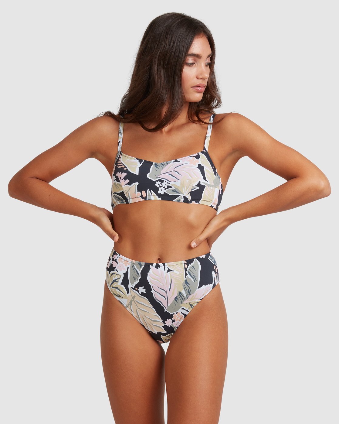 Billabong Sunset Lila D/DD Bralette Bikini Top Off Black