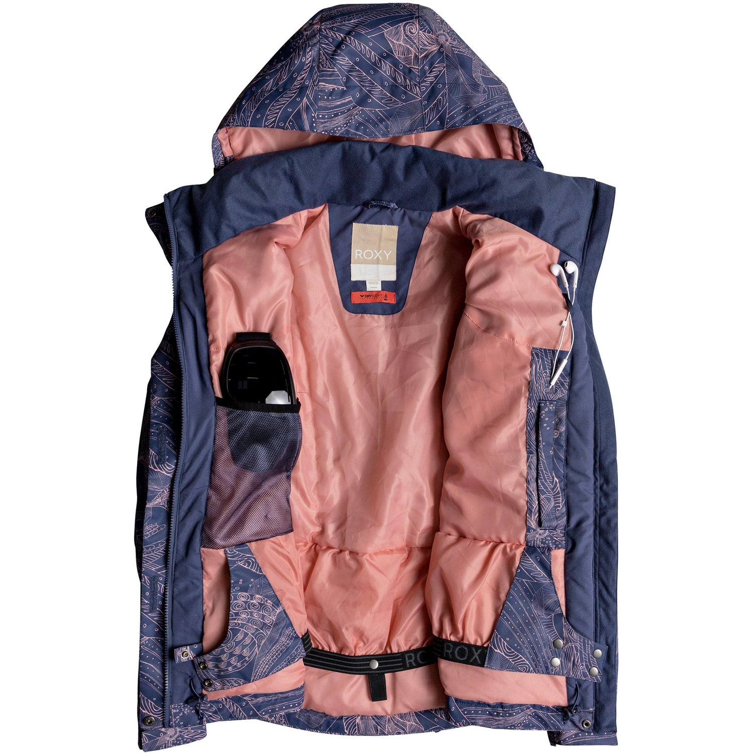 Roxy Jetty Snow Jacket 2019 Crown Blue Queen Motif