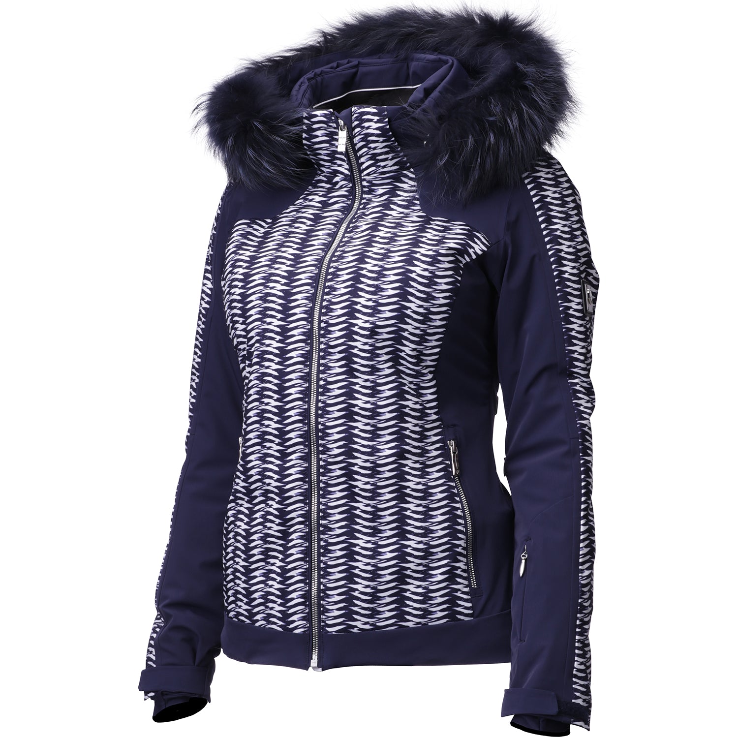 Descente Niya Fur Ski Jacket 2020 Dark Night Super White
