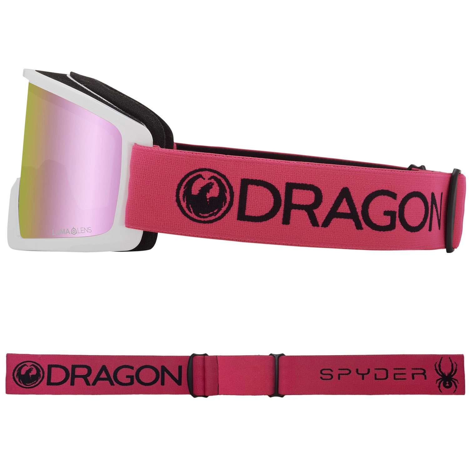 Dragon DX3 OTG Asian Fit Snow Goggles 2023 Cersie Lumalens Pink Ion Lens