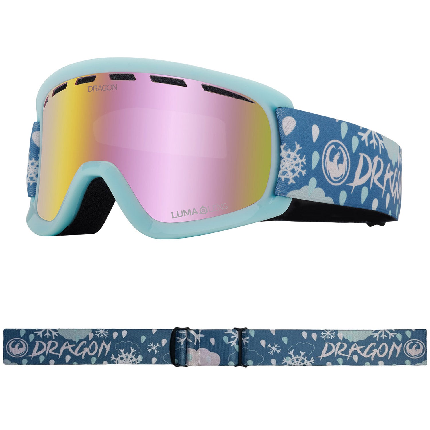 Dragon LIL D Snow Goggles 2023 Snow Dance Lumalens Pink Lens