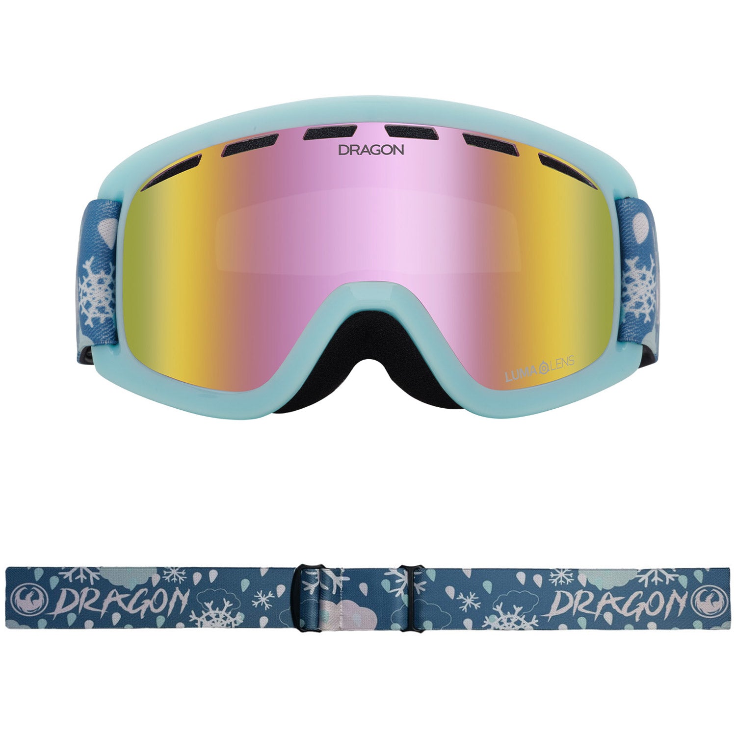 Dragon LIL D Snow Goggles 2023 Snow Dance Lumalens Pink Lens