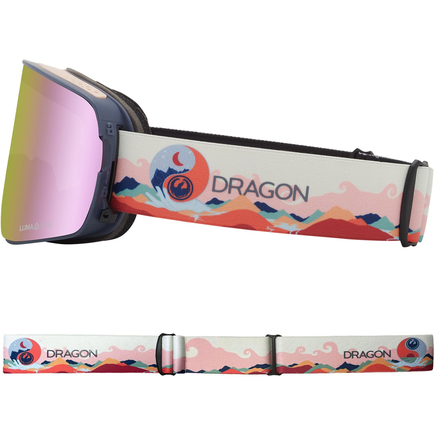 Dragon NFX2 Asian Fit Snow Goggles 2023 Kimmy Fasani Signature Lumalens Pink Ion With Lumalens Dark Smoke Lens