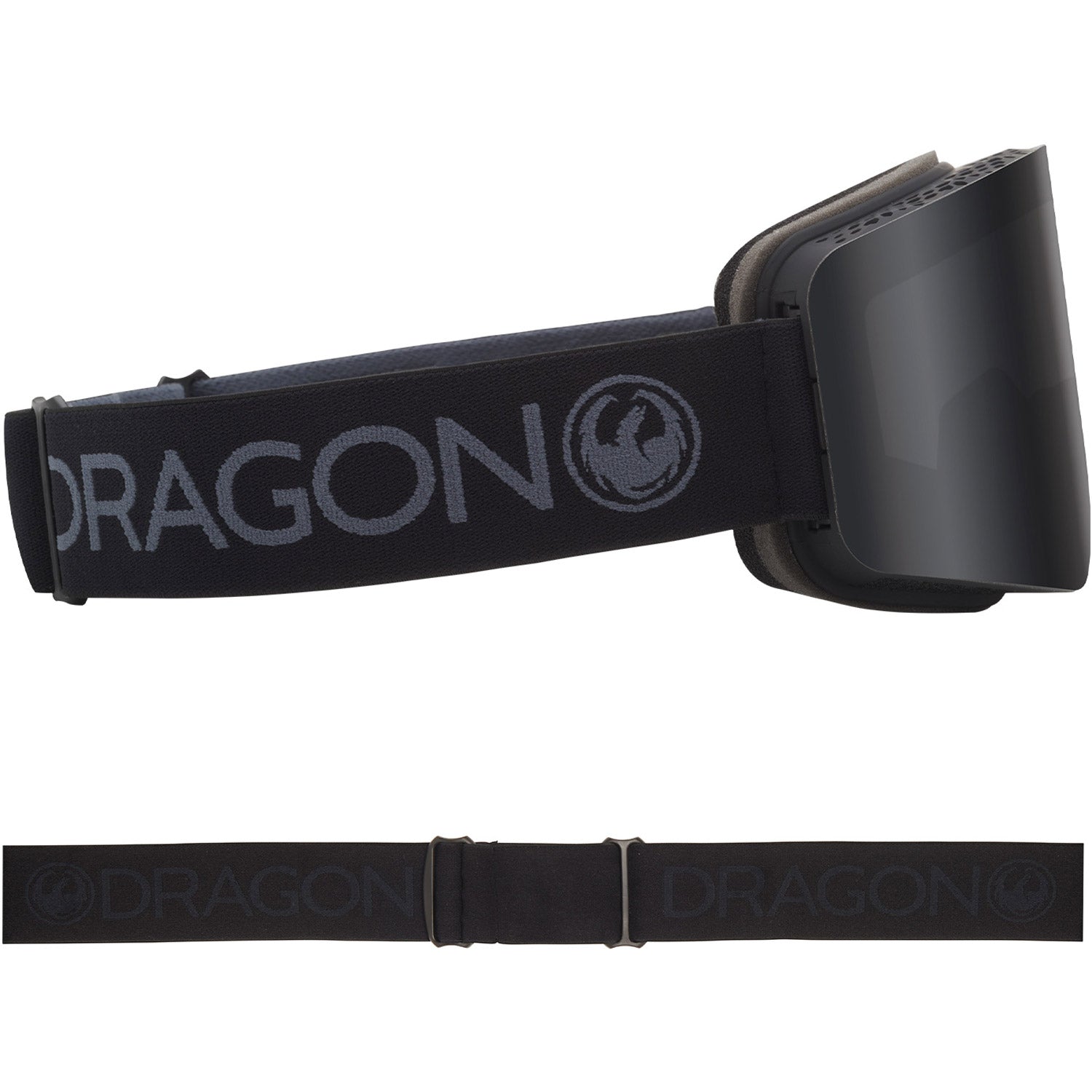 Dragon R1 OTG Snow Goggles 2023 Blackout Lumalens Dark Smoke Lens With Lumalens Amber Lens