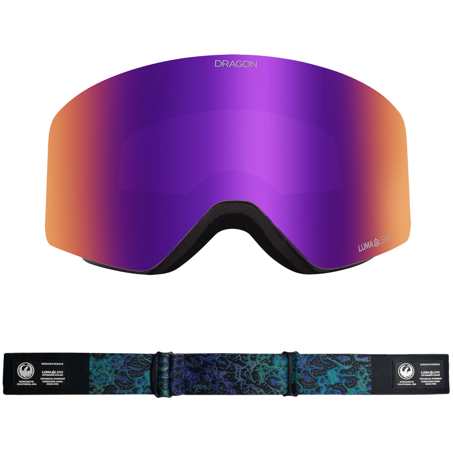 Dragon R1 OTG Snow Goggles 2023 Black Lumalens Purple Ion Lens With Lumalens Amber Lens