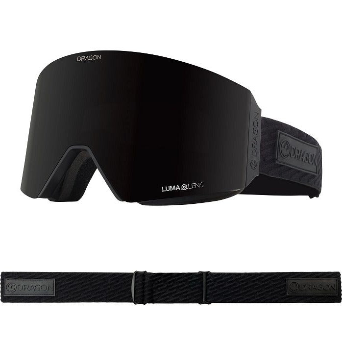 Dragon RVX OTG MAG Asian Fit Snow Goggles 2023 Midnight Lumalens Midnight Lens With Lumalens Violet Lens