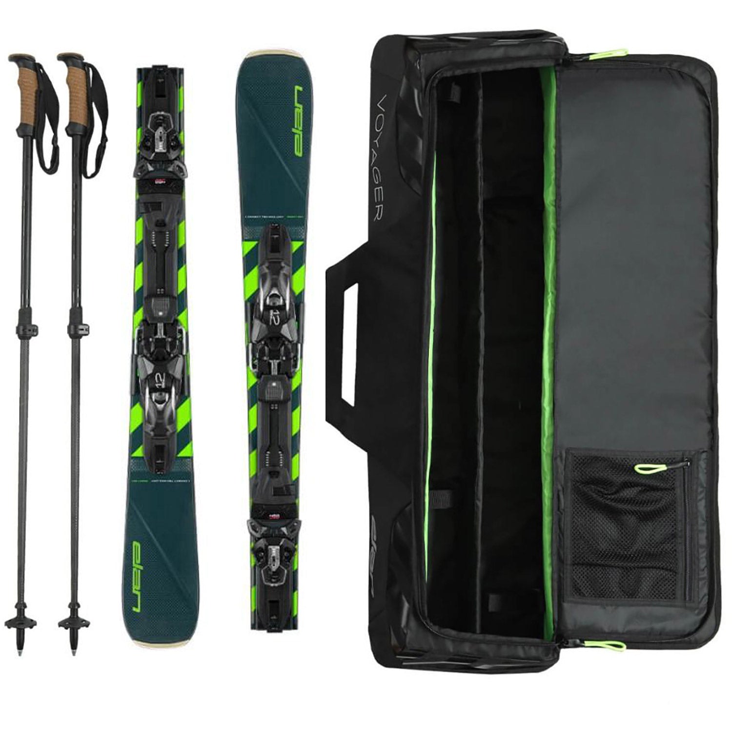 Voyager Green Skis w/ EMX 12.0 GW Bindings Package 2023