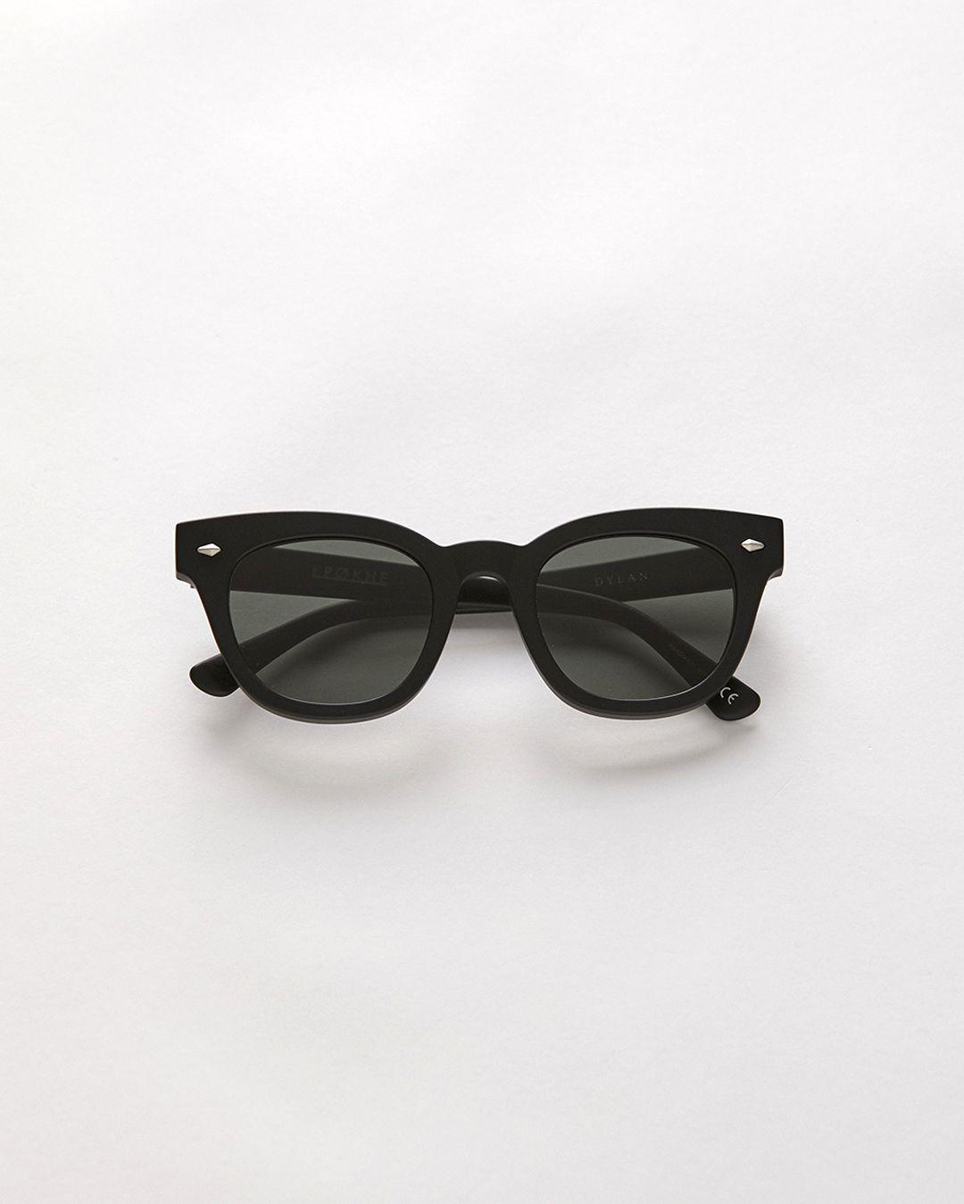 Epokhe Dylan Sunglasses Black Matte / Green