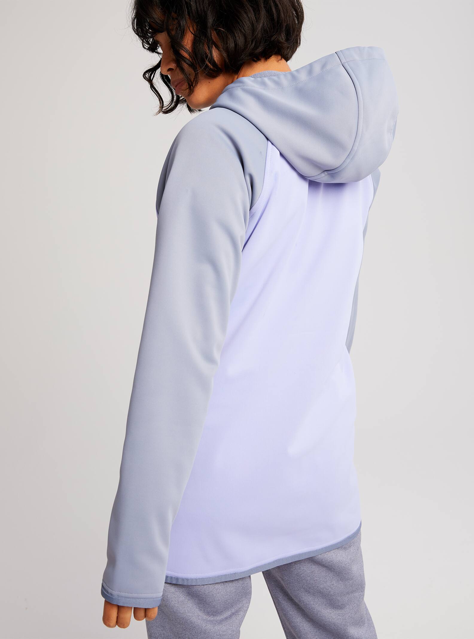 Burton Crown Weatherproof Long Full-Zip Fleece 2022 Folkstone gray / foxglove violet