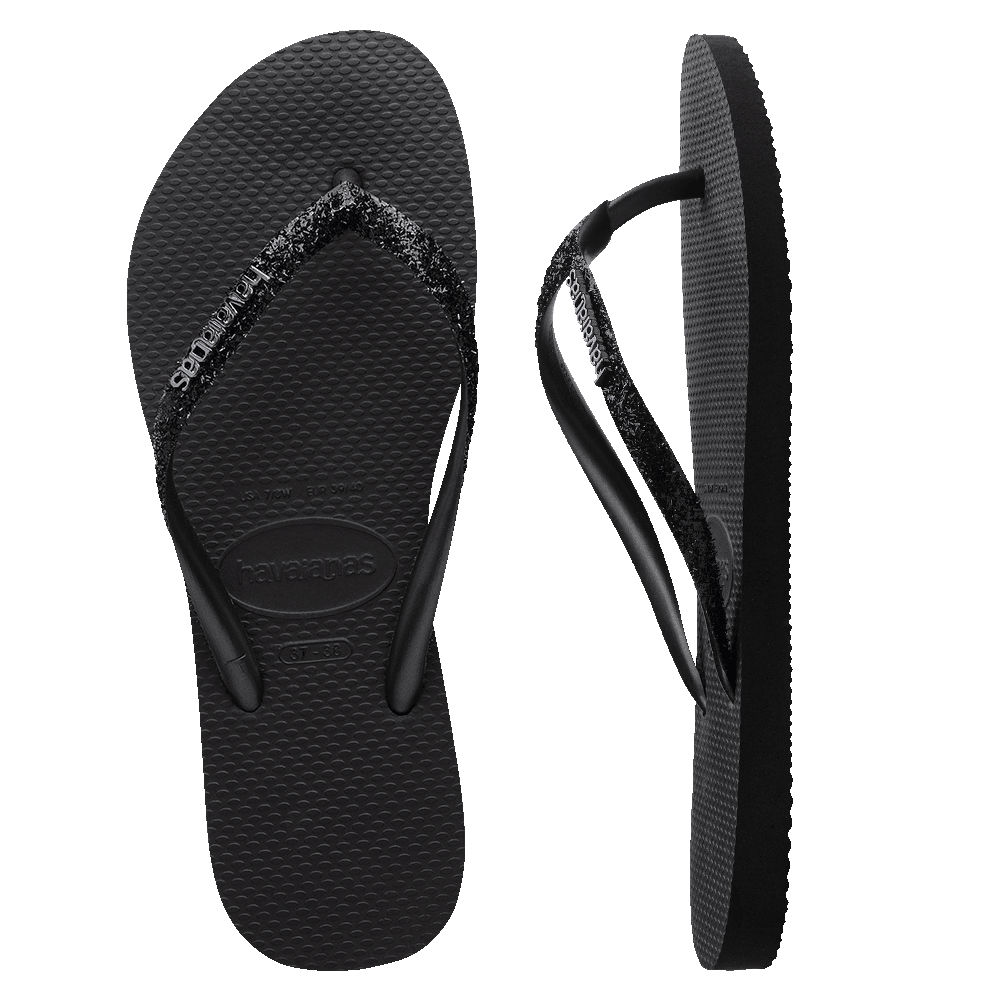 Slim Metal Logo Glitter II Thongs