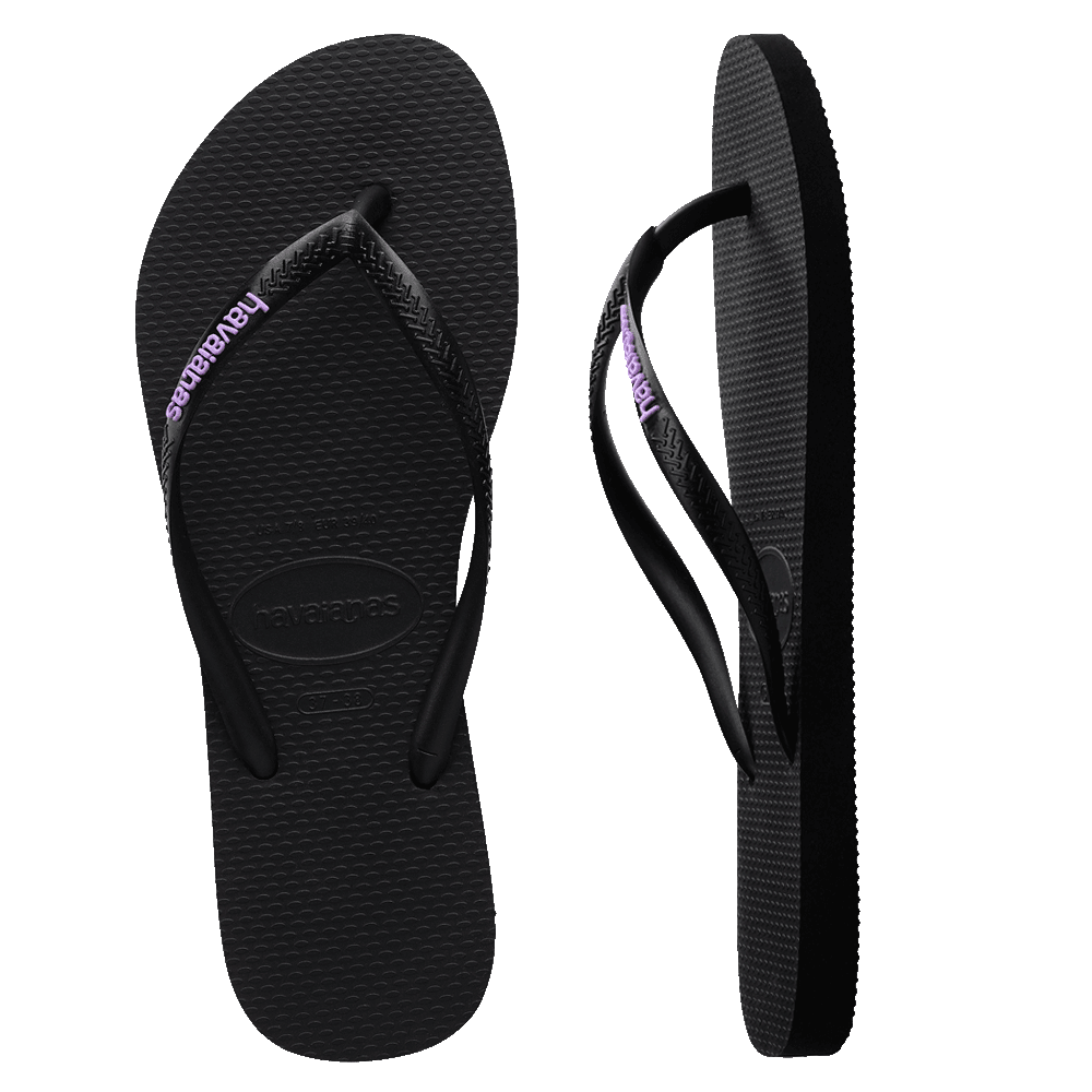 Slim Rubber Logo Thongs