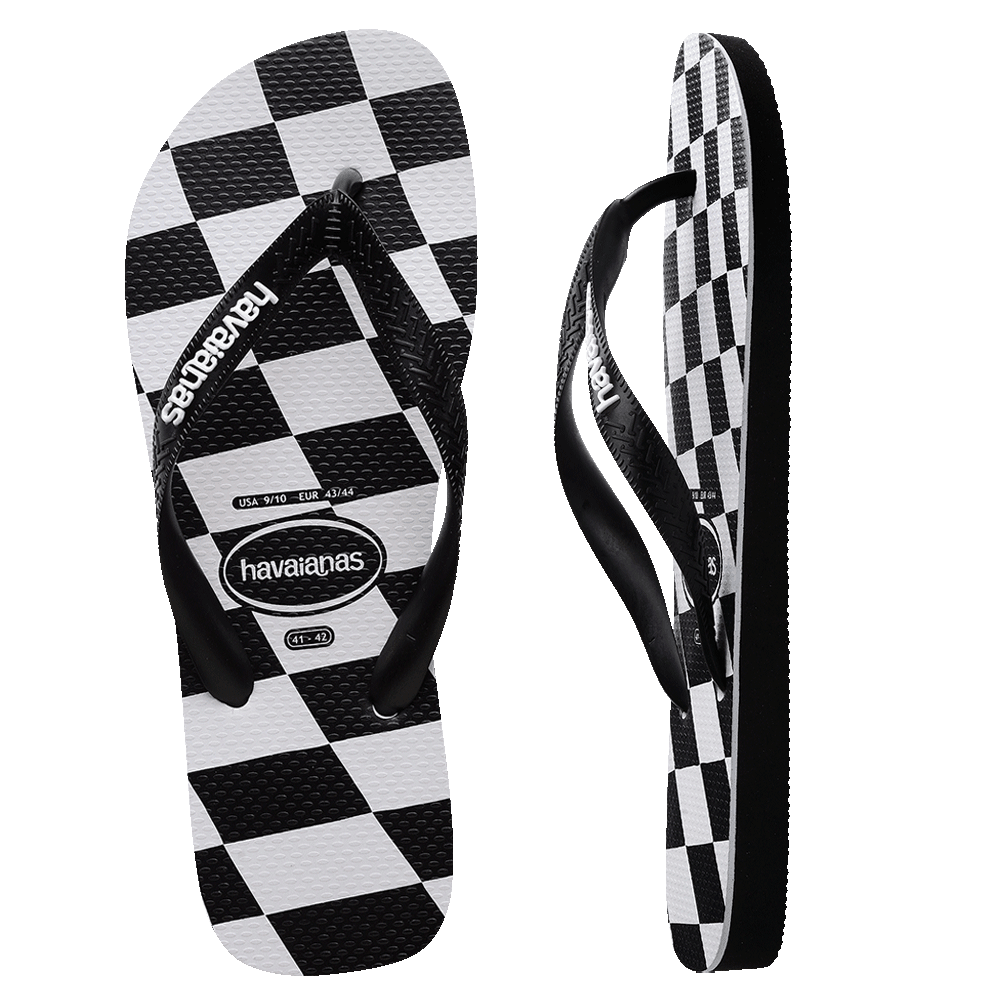 Top Distorted Check Thongs