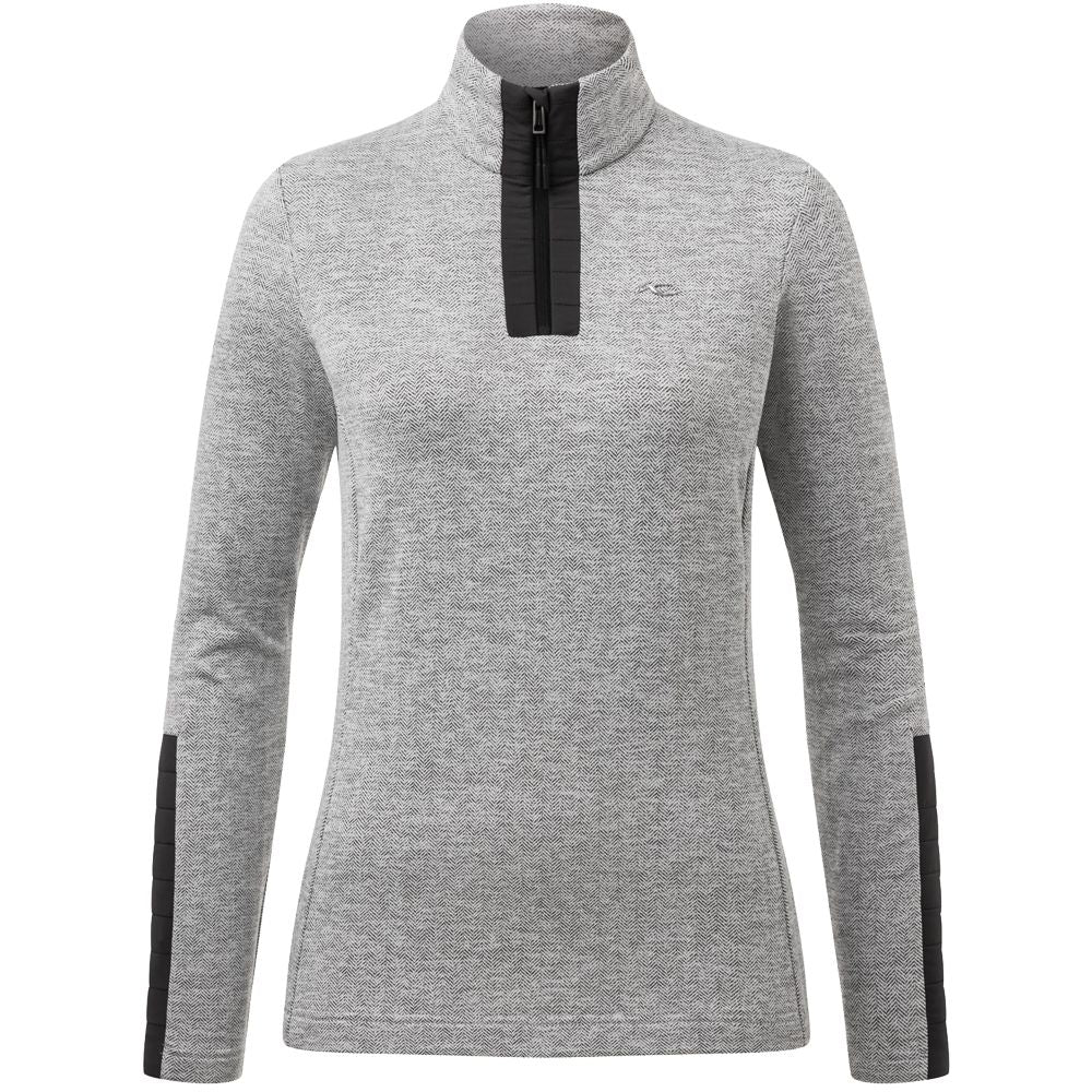 Kjus Feel Half-Zip Women's Skivvy 2020 White Melange / Black 1