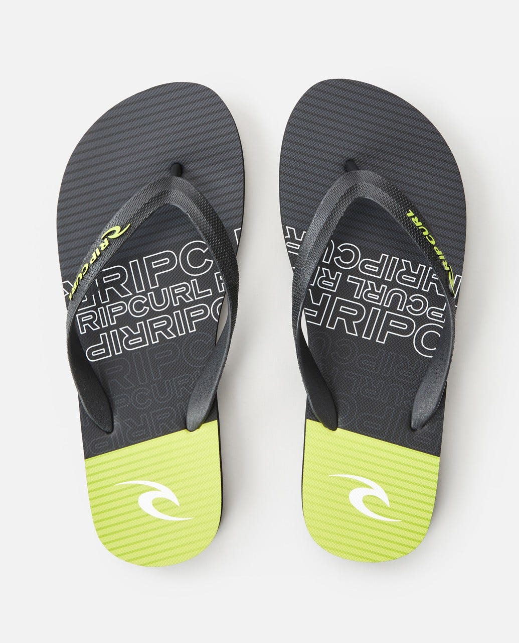 Rip Curl Stacked House Thongs Black/lime