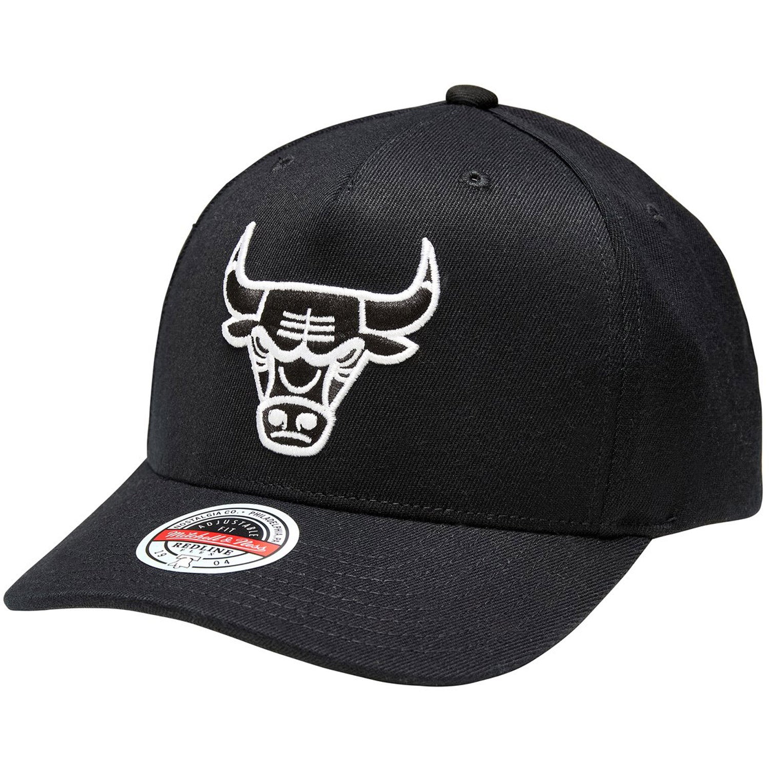 Mitchell & Ness Chicago Bulls Black & White Team Logo Classic Snapback