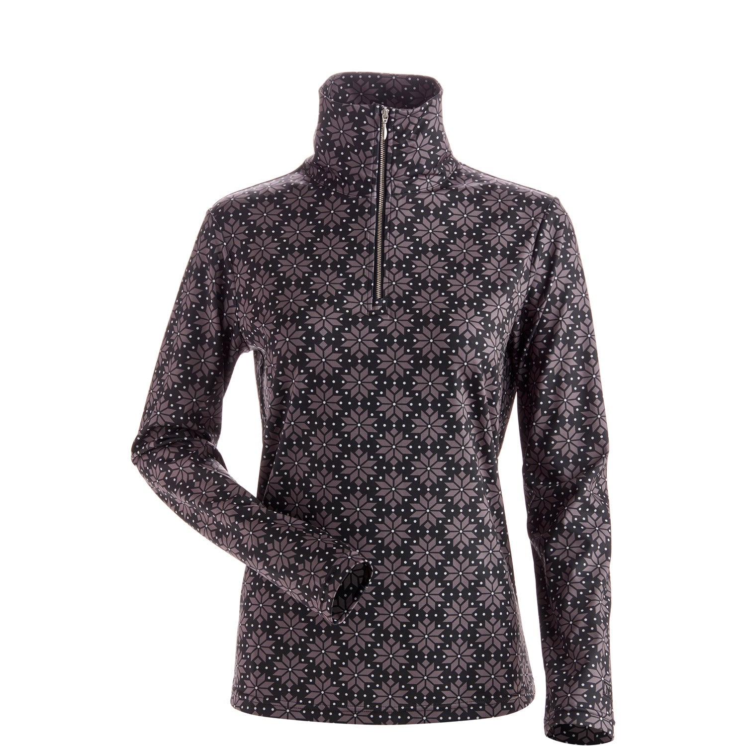 Nils Snowflake T-Neck Skivvy 2023 Black