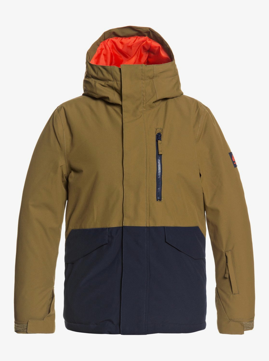 Quiksilver Boys 8-16 Mission Solid Snow Jacket Military olive
