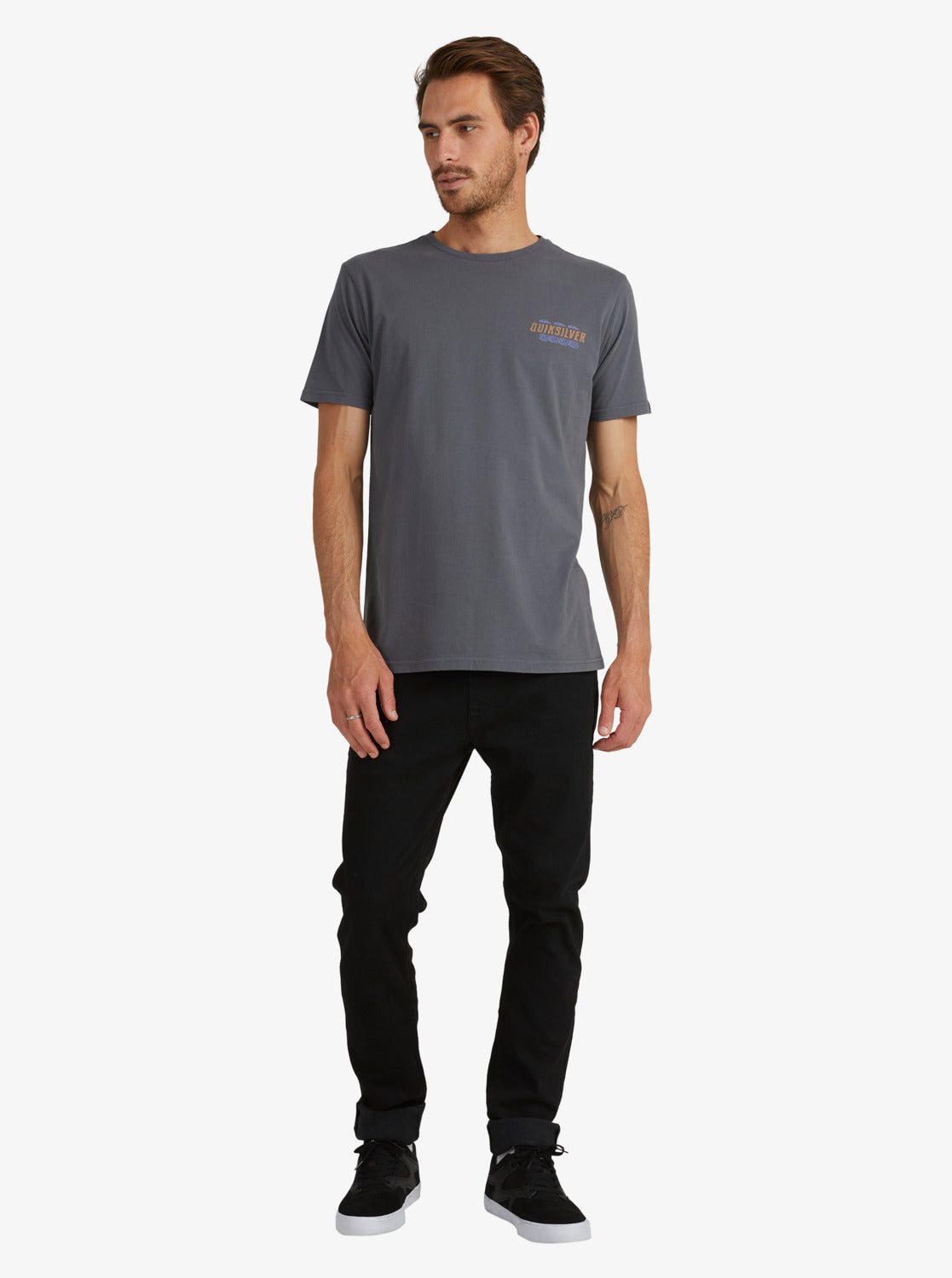 Quiksilver Mens Beyond The Palms T-Shirt IRON GATE