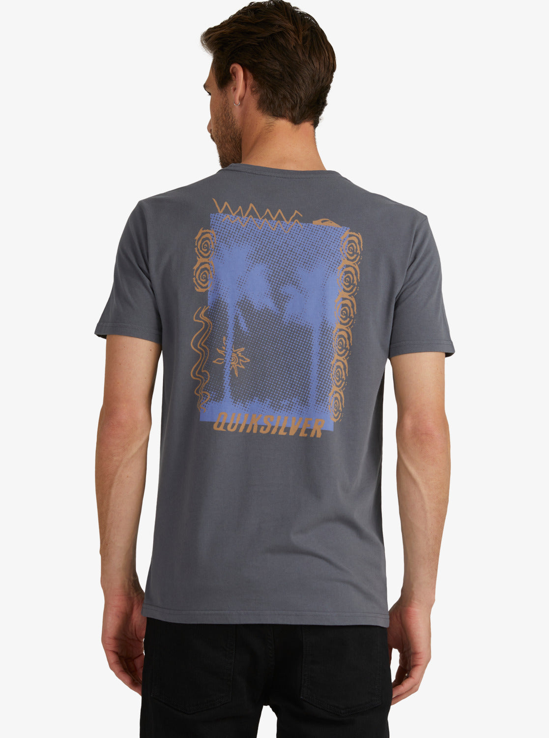 Quiksilver Mens Beyond The Palms T-Shirt IRON GATE