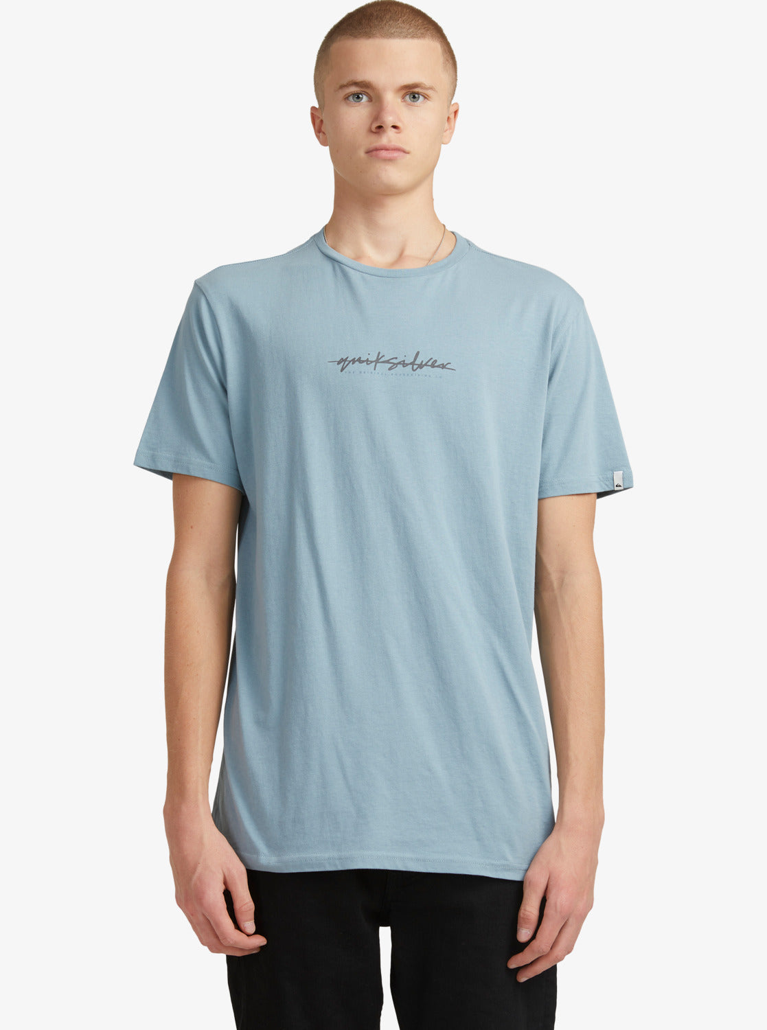 Quiksilver Mens Quik Script T-Shirt Citadel blue