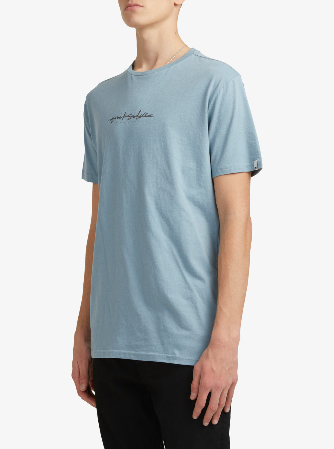 Quiksilver Mens Quik Script T-Shirt Citadel blue