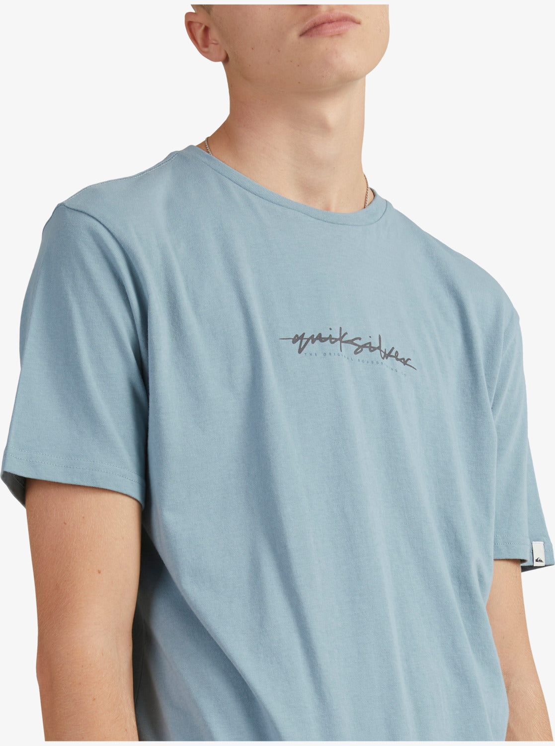 Quiksilver Mens Quik Script T-Shirt Citadel blue
