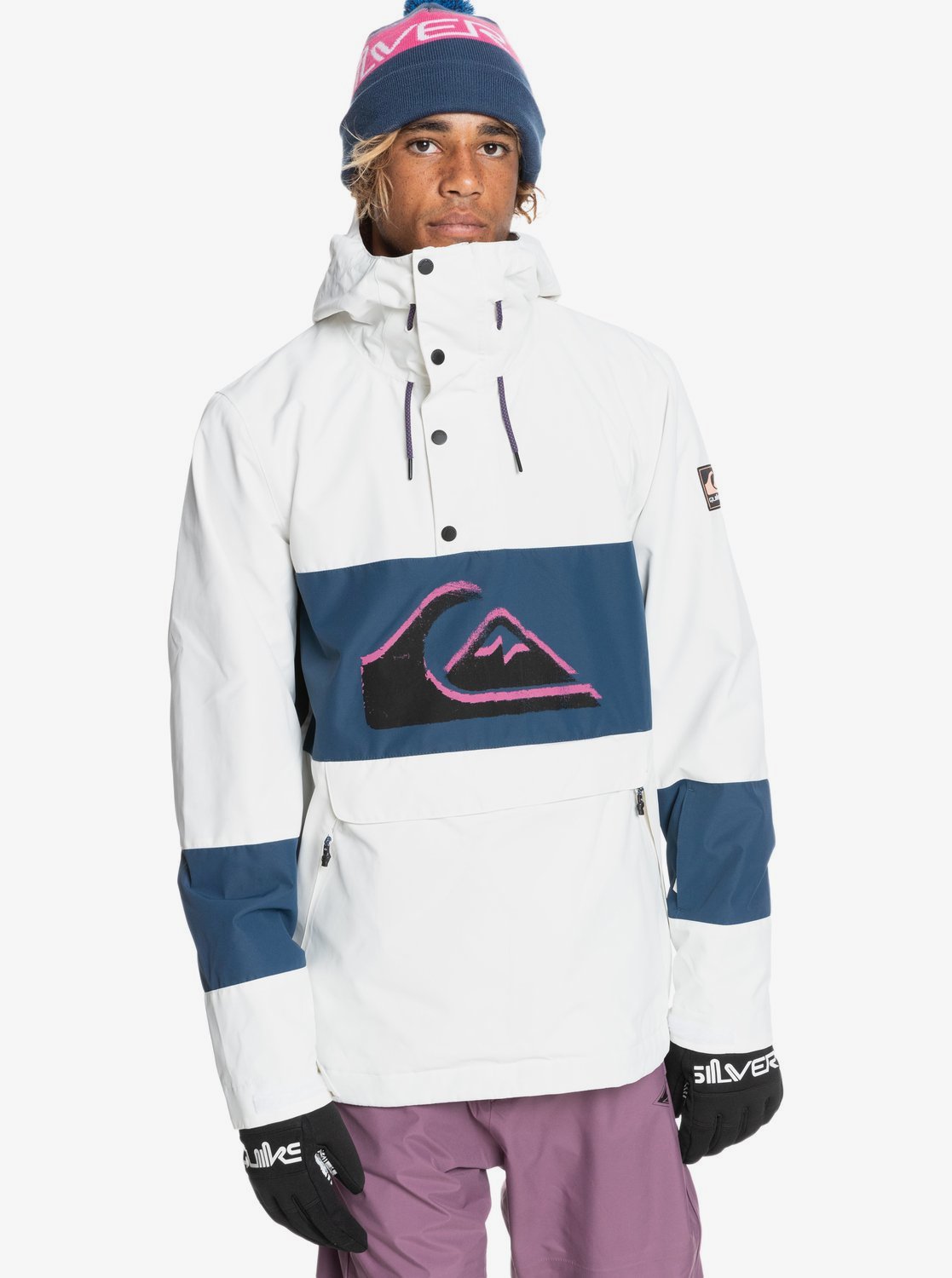 Quiksilver Mens Steeze Snow Jacket Snow white