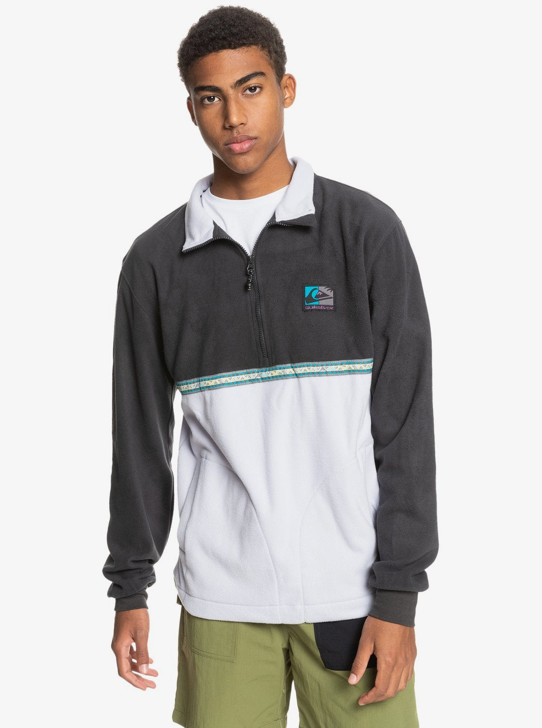 Quiksilver Mens Taped Off Sweatshirt Purple