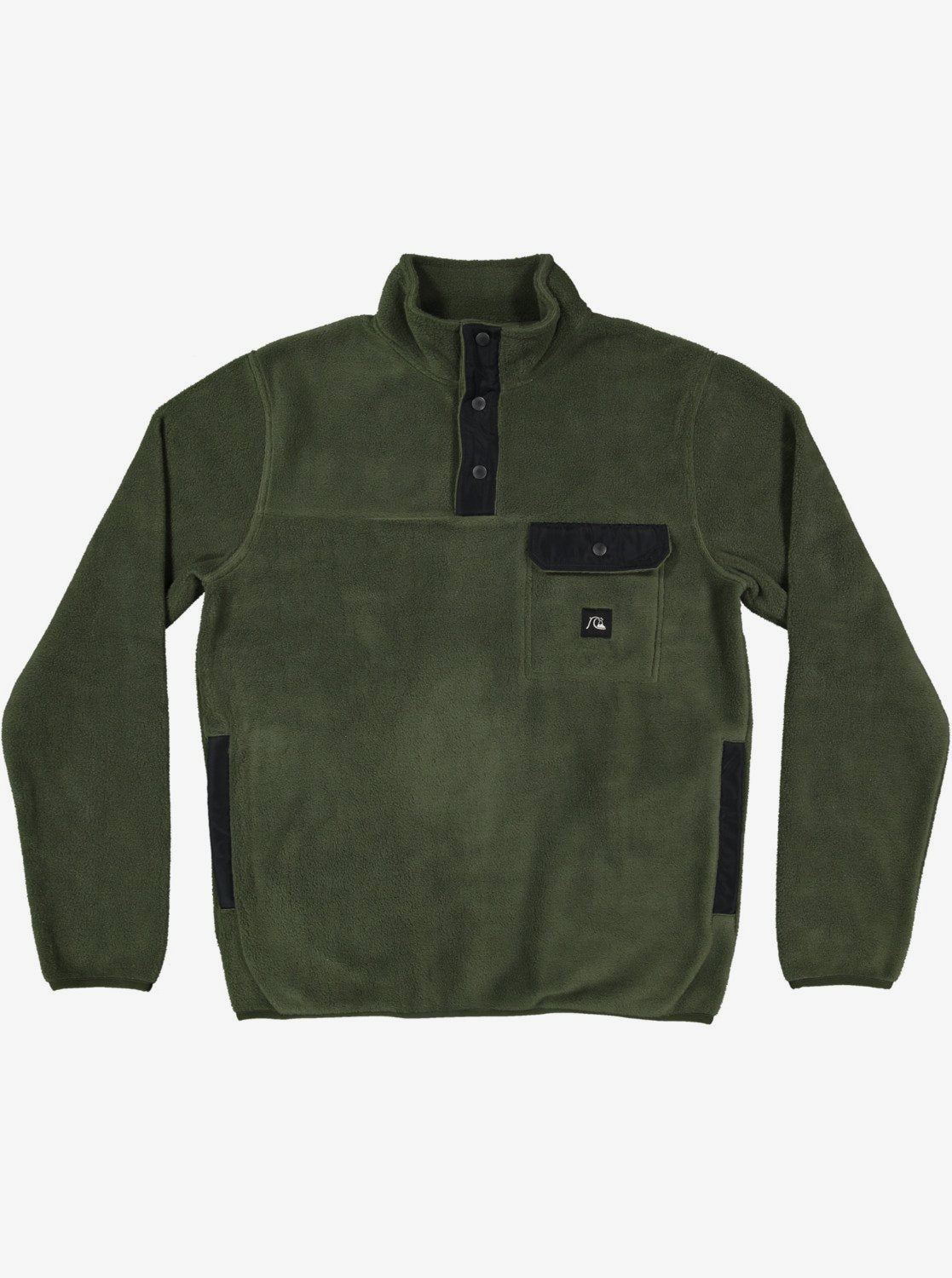 Quiksilver Mens Tempt Half-Zip Hooded Fleece Thyme