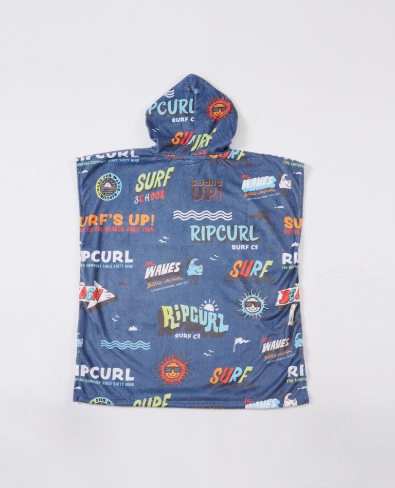 Rip Curl Print Hooded Towel - Boys Navy / red
