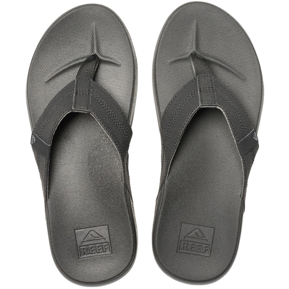 Reef Cushion Bounce Leather Thongs Black