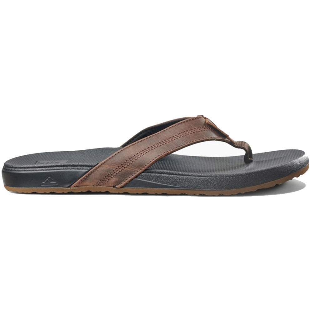 Reef Cushion Bounce Leather Thongs Black Brown