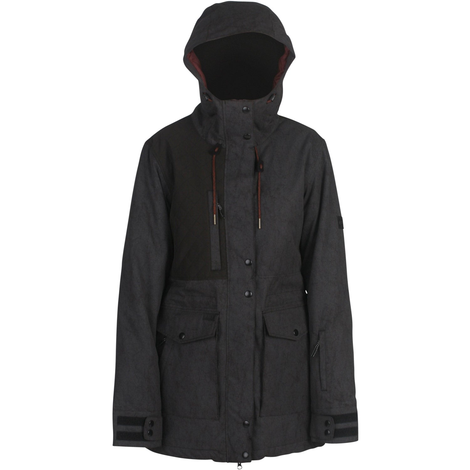 Ride Capital Shell Snowboard Jacket Black Waxed