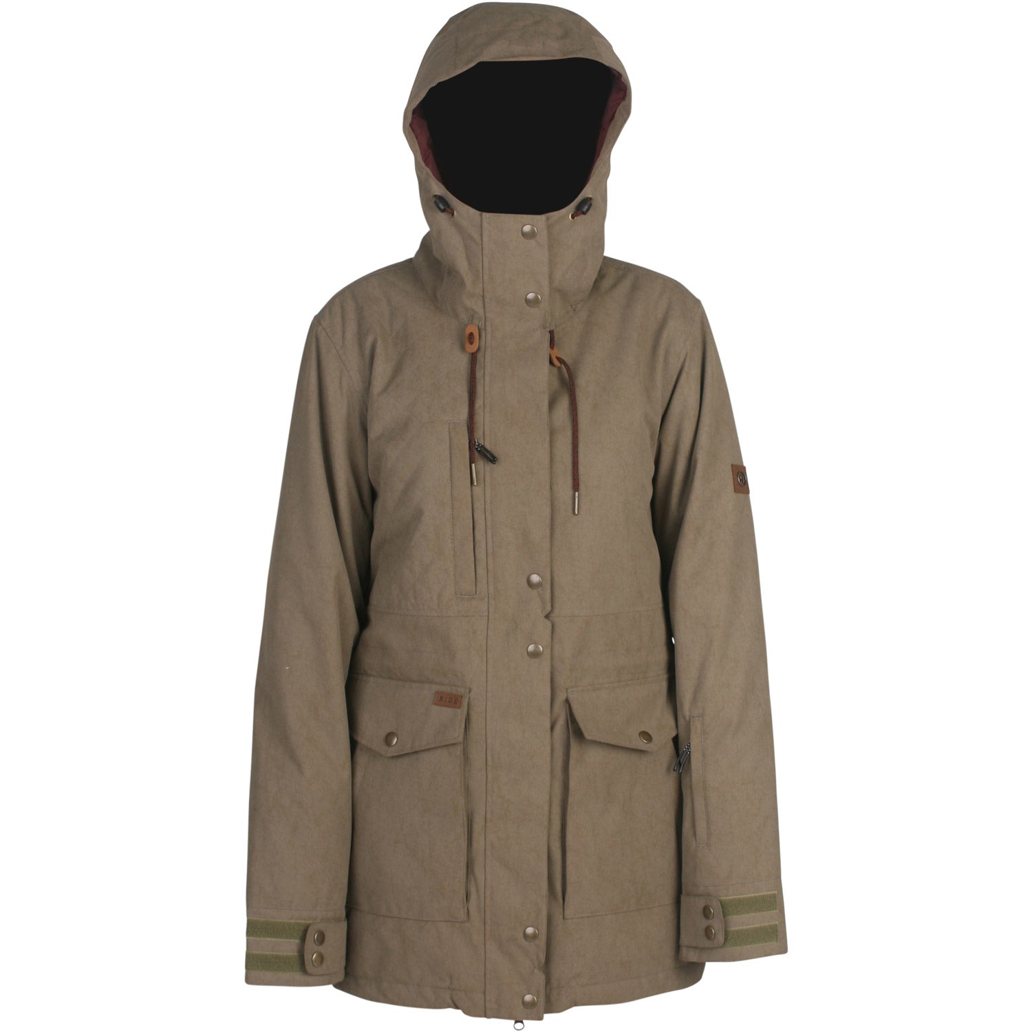 Ride Capital Shell Snowboard Jacket Military Waxed