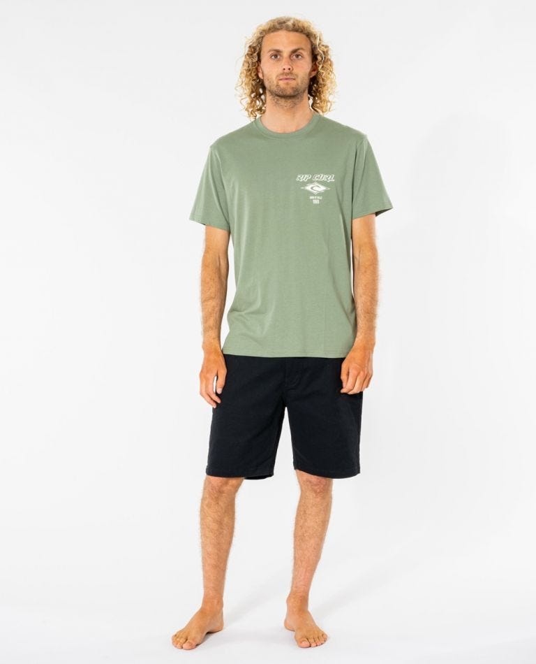 Rip Curl Fade Out Essential Tee Washed clover