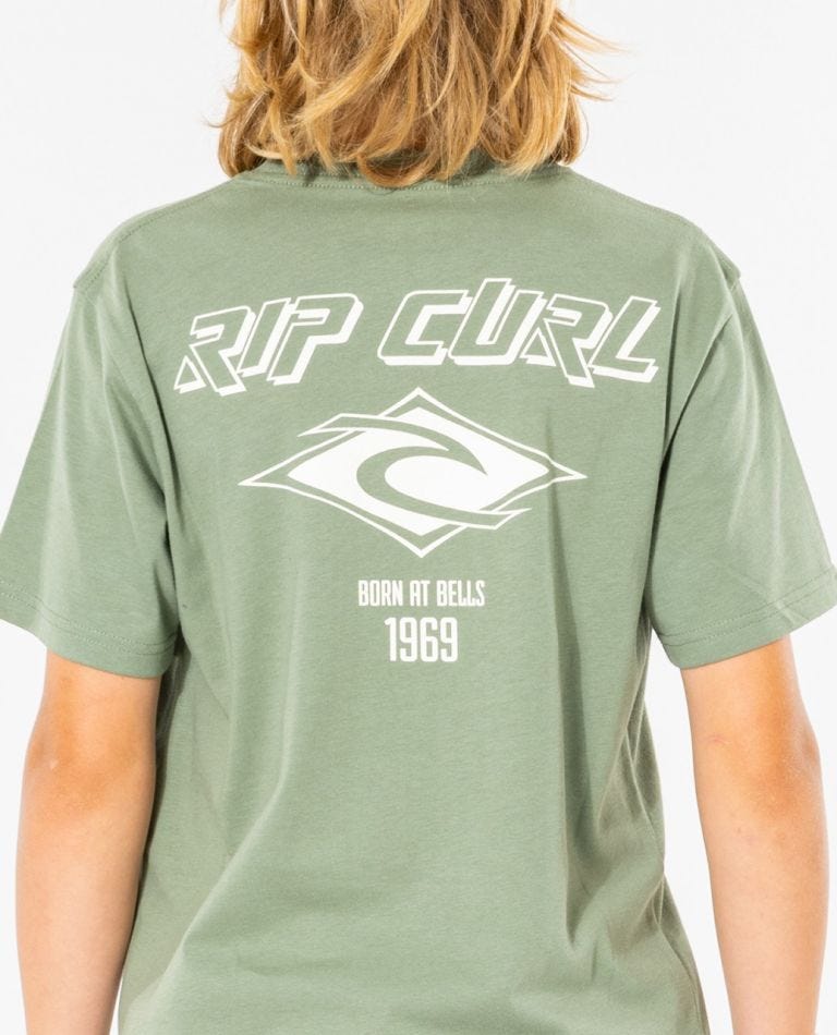 Rip Curl Fadeout Essential Tee - Boys (8 - 16 years) Washed clover