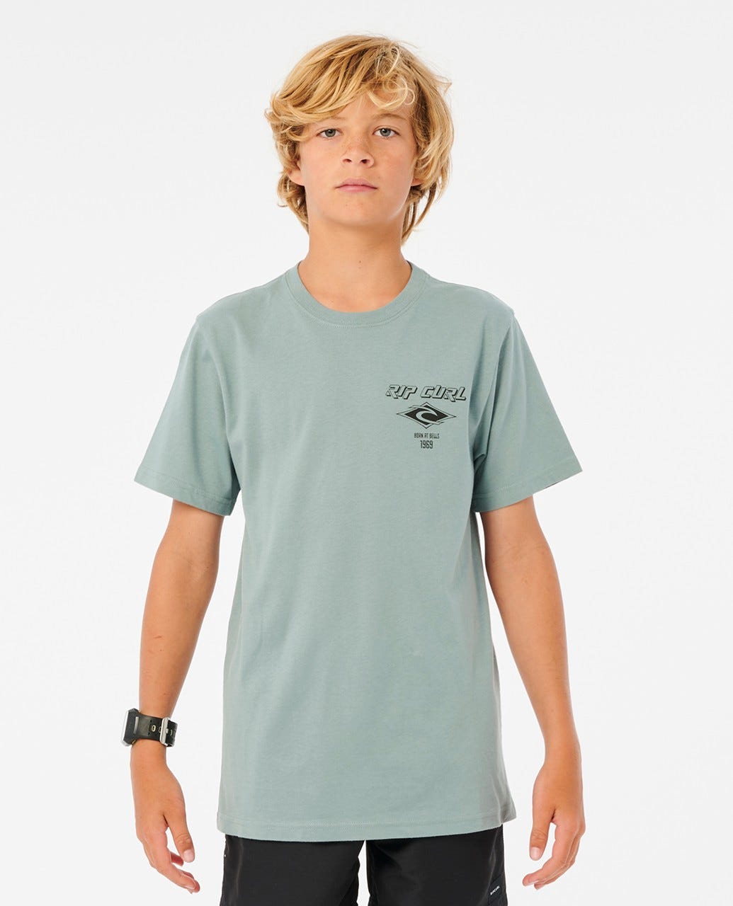 Ripcurl Fadeout Essential Tee - Boys (8 - 16 years) Mineral Blue