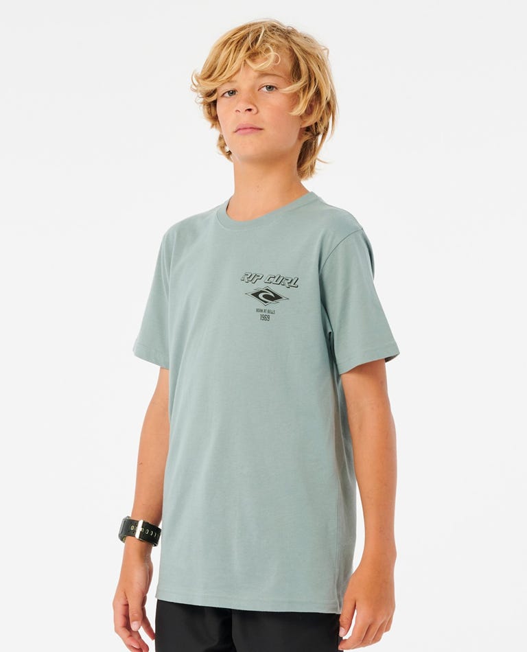 Ripcurl Fadeout Essential Tee - Boys (8 - 16 years) Mineral Blue
