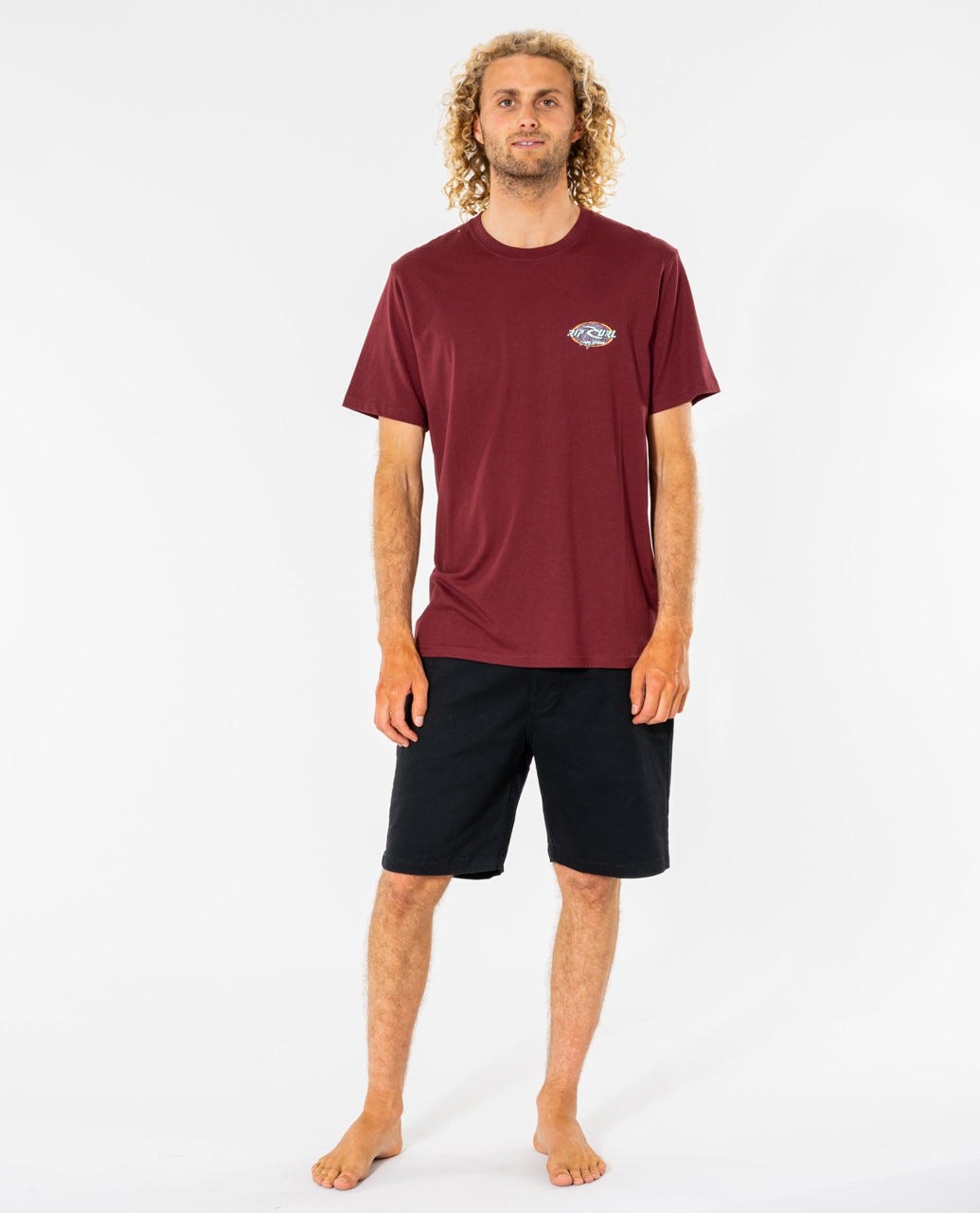 Rip Curl Fader Tee Maroon