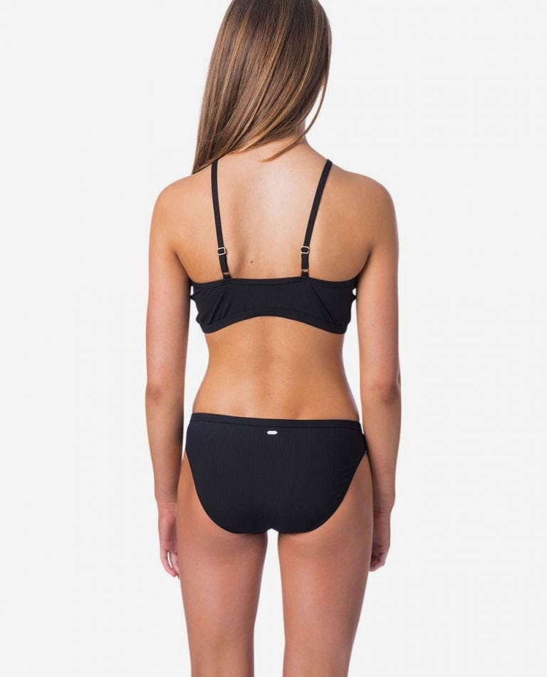 Rip Curl Girl Luxe Rib Bikini Set (8 - 16 years) Black