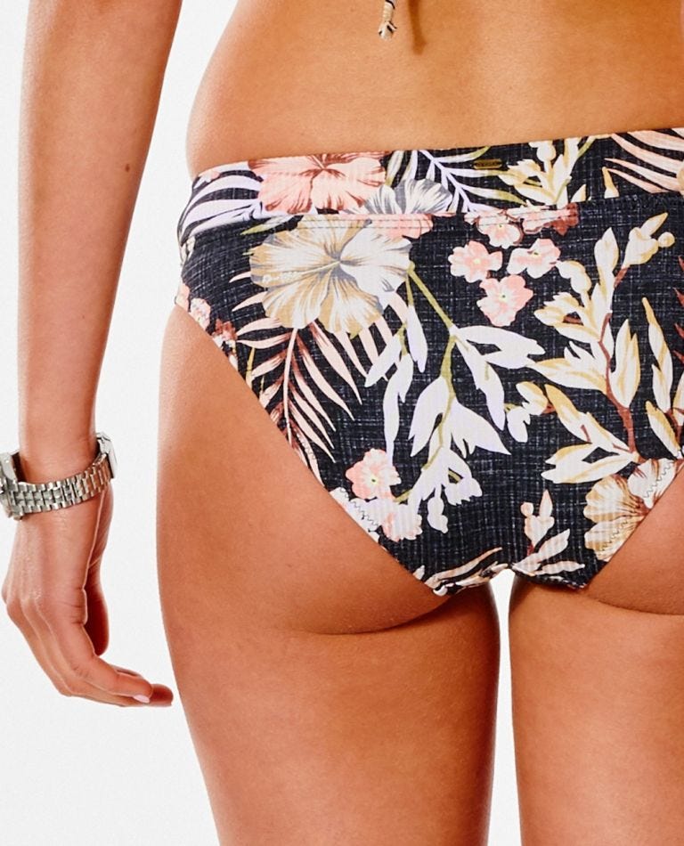 Rip Curl Paradise Calling Full Coverage Bikini Bottom Black