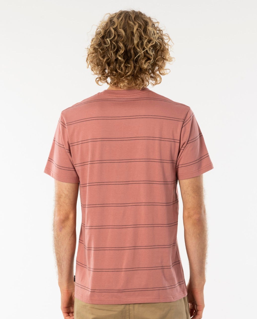 Rip Curl Plain Stripe Tee Washed wine