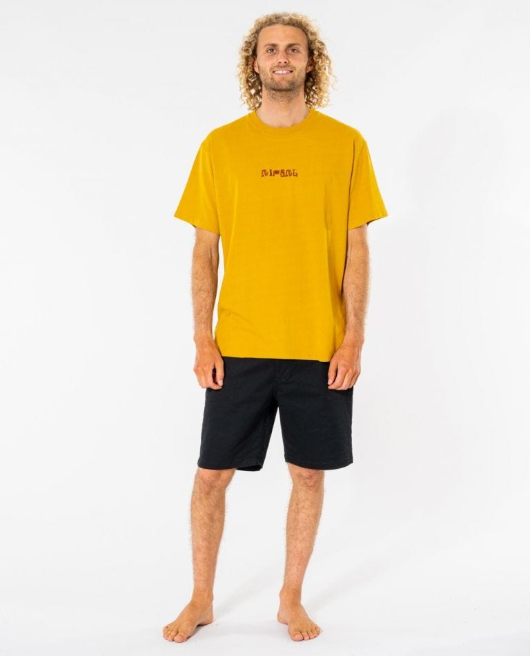 Rip Curl Rock Solid Gallery Tee Mustard