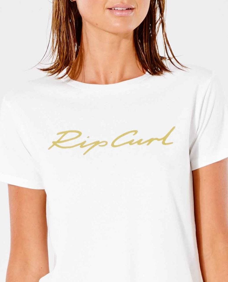 Rip Curl Script Standard Tee Bone